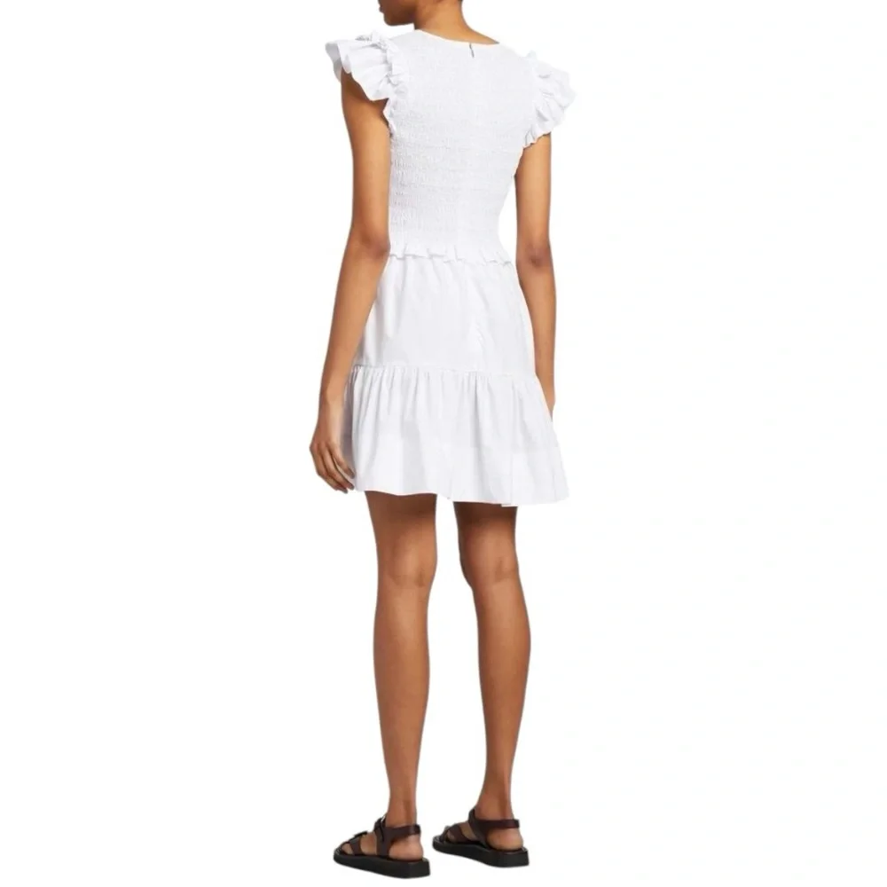 Sea New York phoebe cotton flutter sleeve white dress - Picture 2 of 7